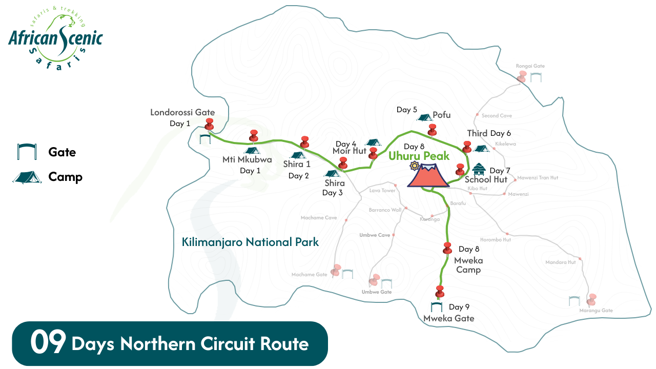 Northern Ciruit Route Map