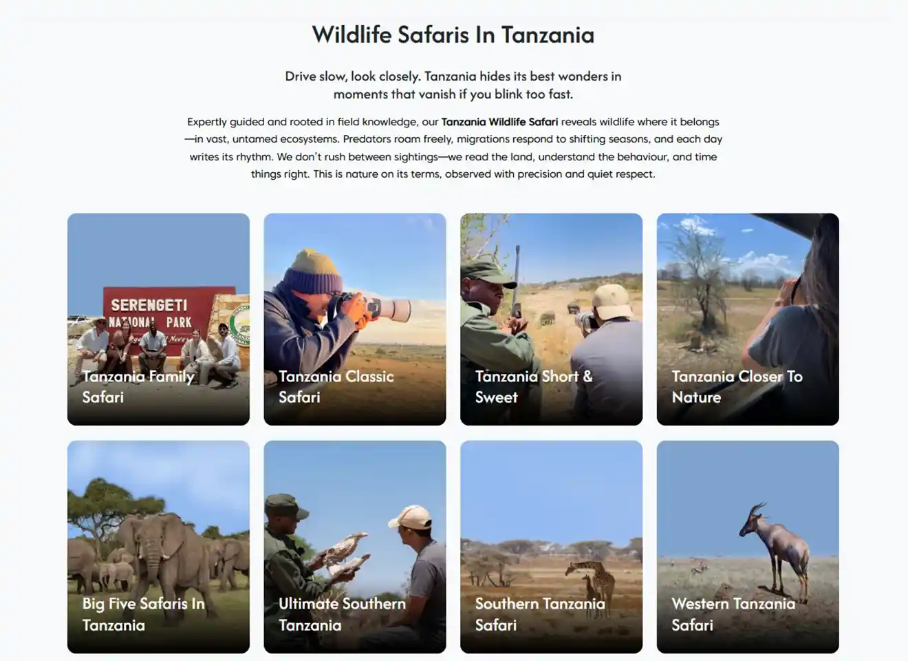 Tanzania Safari Itineraries