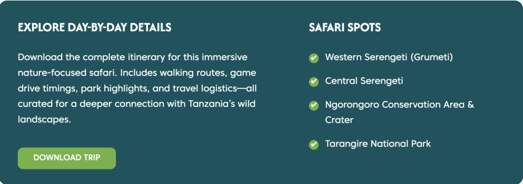 10 Days Tanzania Closer To Nature
