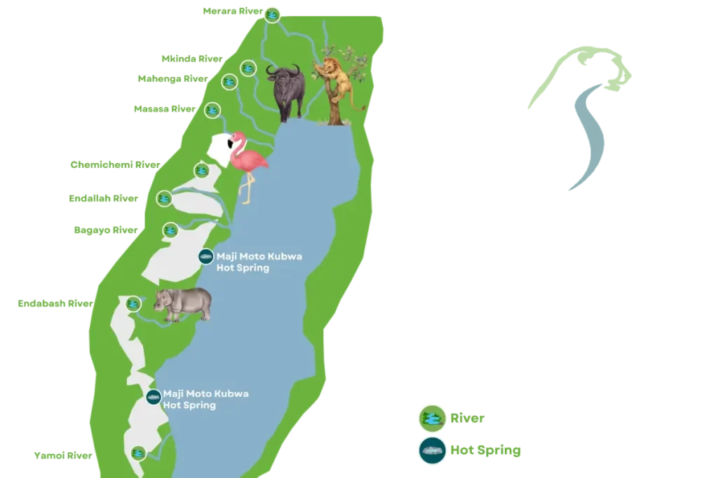 Lake Manyara National Park Map