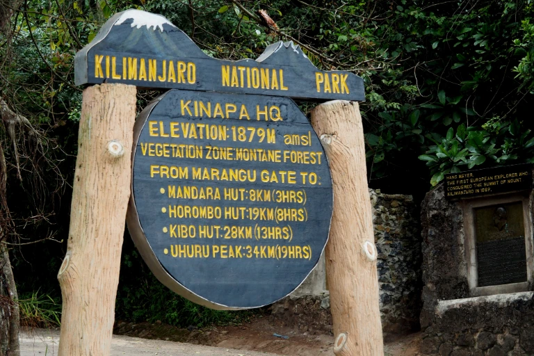 Kilimanjaro Park Fees